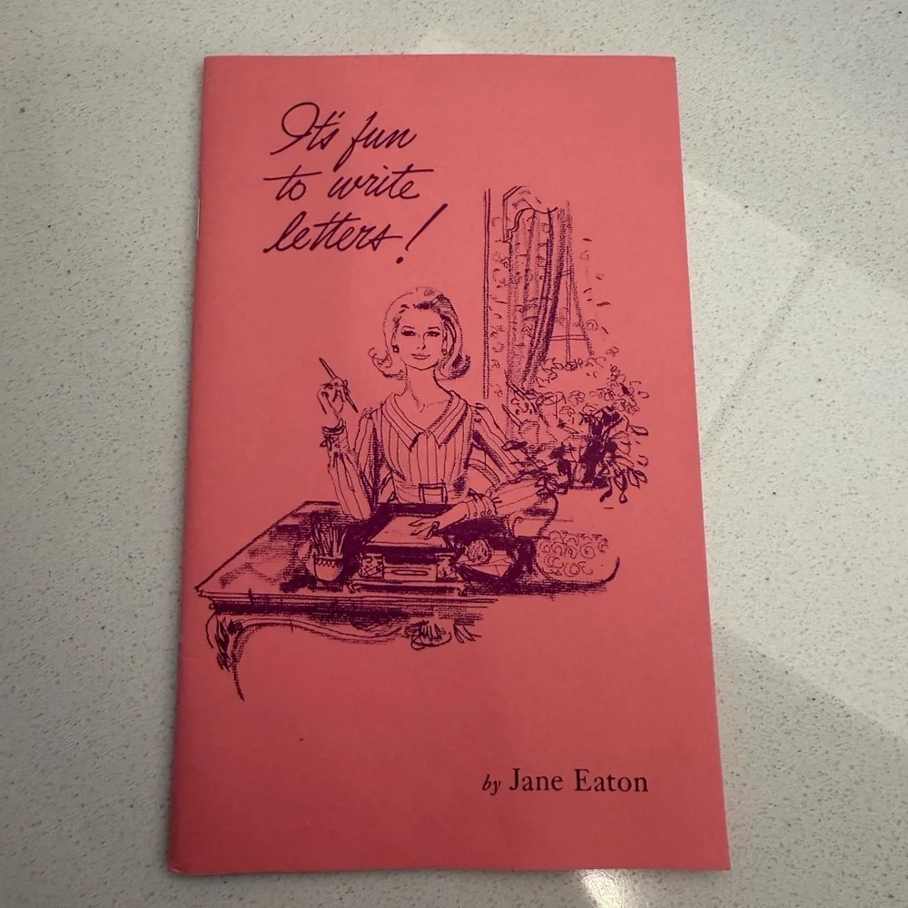 Vintage Collectible Booklet It's Fun to Write Letters Jane Eaton Pink 1973 - Picture 4 of 16